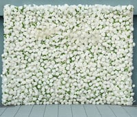 Image 2 of 3 D White  /green flower wall 10 ft x10 ft 