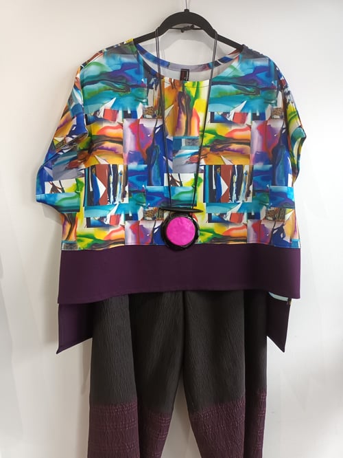 Image of scuba top, multicolor