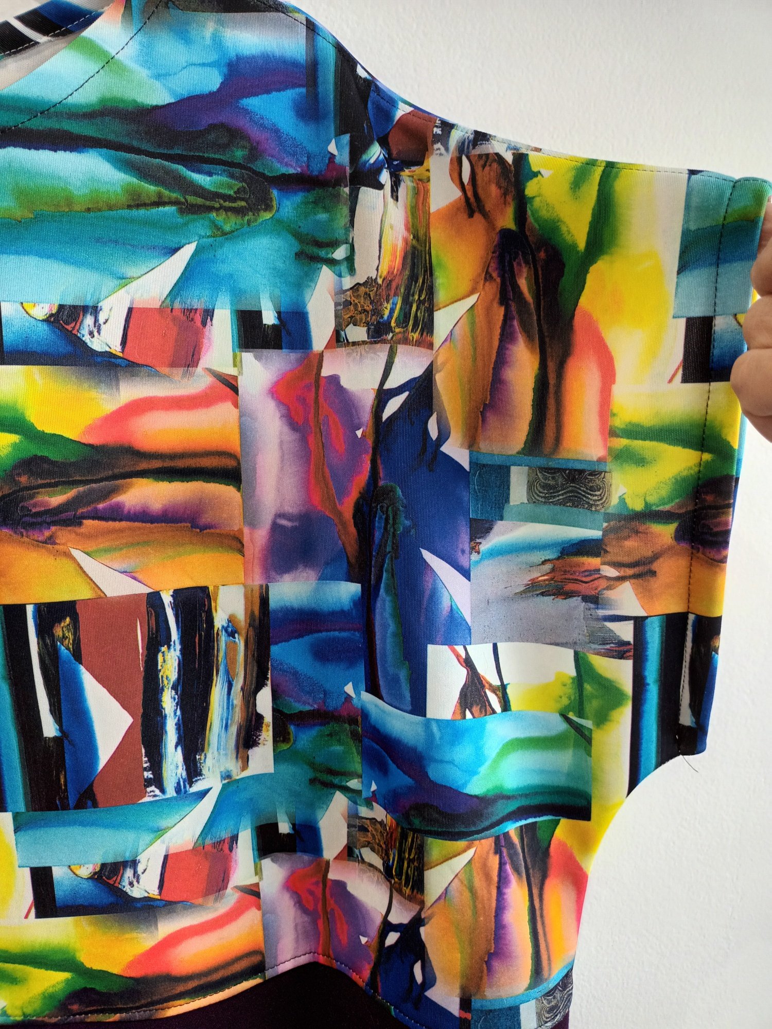 Image of scuba top, multicolor
