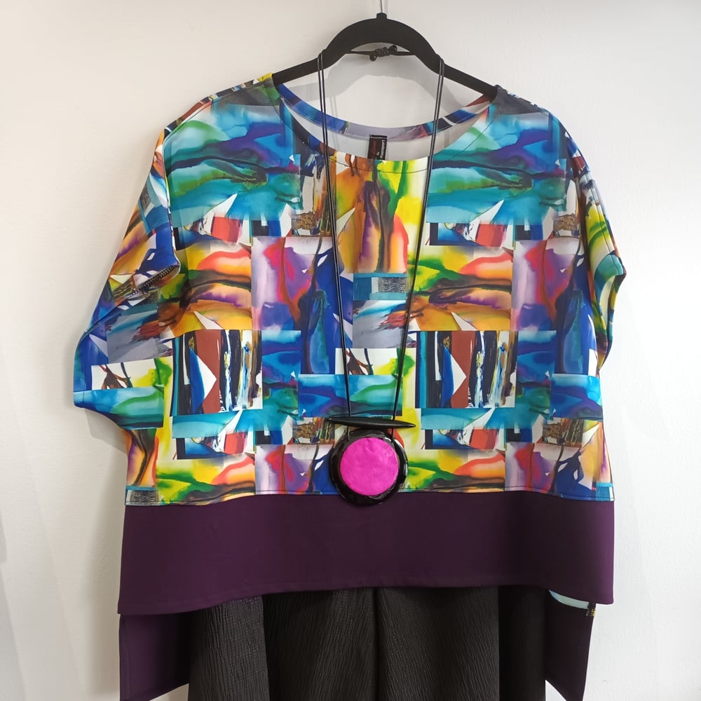 Image of scuba top, multicolor