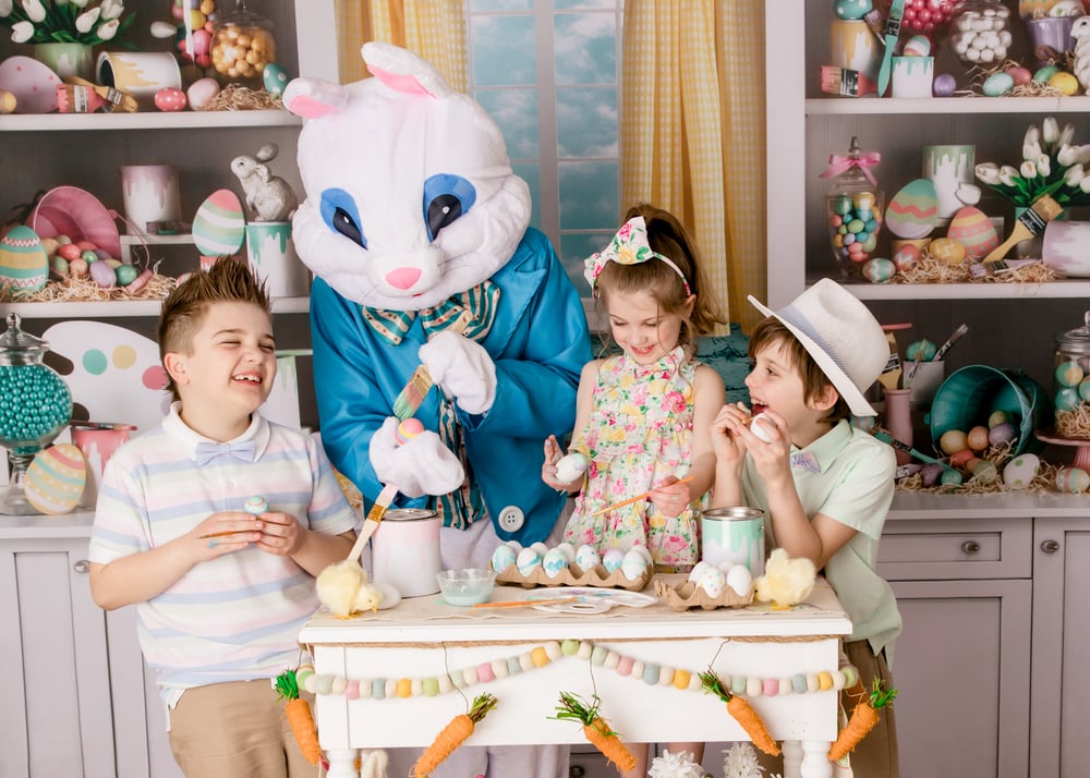 Image of Easter Egg Painting With the Easter Bunny