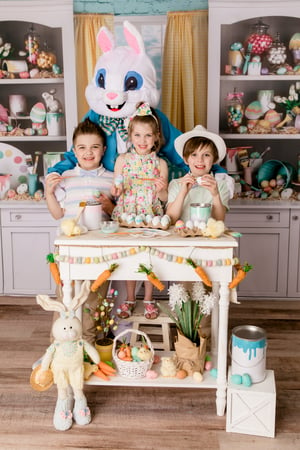 Image of Easter Egg Painting With the Easter Bunny