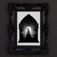 Image 2 of Dracula's Castle - Nightlight - Art Print