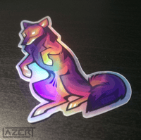 Image 5 of Infrared Wolf - Holographic Stickers