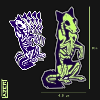 Image 1 of X-Ray Wolf - Glow in the Dark Stickers