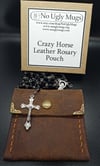 Crazy Horse Leather Rosary Pouch