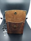 Crazy Horse Leather Rosary Pouch
