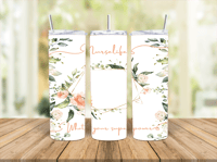 White Floral Nurse Life Tumbler