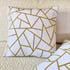 Gold chartreuse stripe cushion cover Image 2