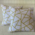 Gold chartreuse stripe cushion cover Image 3