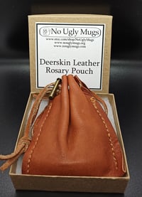 Image 5 of Deerskin Leather Drawstring Rosary Pouch