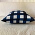 Inky navy buffalo check cushion cover Image 3