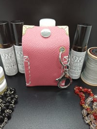 Image 5 of Saffiano Leather keychain MINI Pouches for rings, earrings, coins, rosaries. ***(MINI POUCH)***