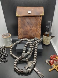 Image 3 of Crazy Horse "El Grande" Xtra Large Leather Rosary Pouch (With Optional Leather Conditioner.)