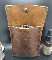 Image 5 of Crazy Horse "El Grande" Xtra Large Leather Rosary Pouch (With Optional Leather Conditioner.)