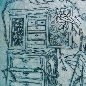Curious Cupboard Etching