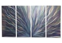 Metal Wall Art Home Decor- Radiance Mint 36x63- Abstract Contemporary Modern