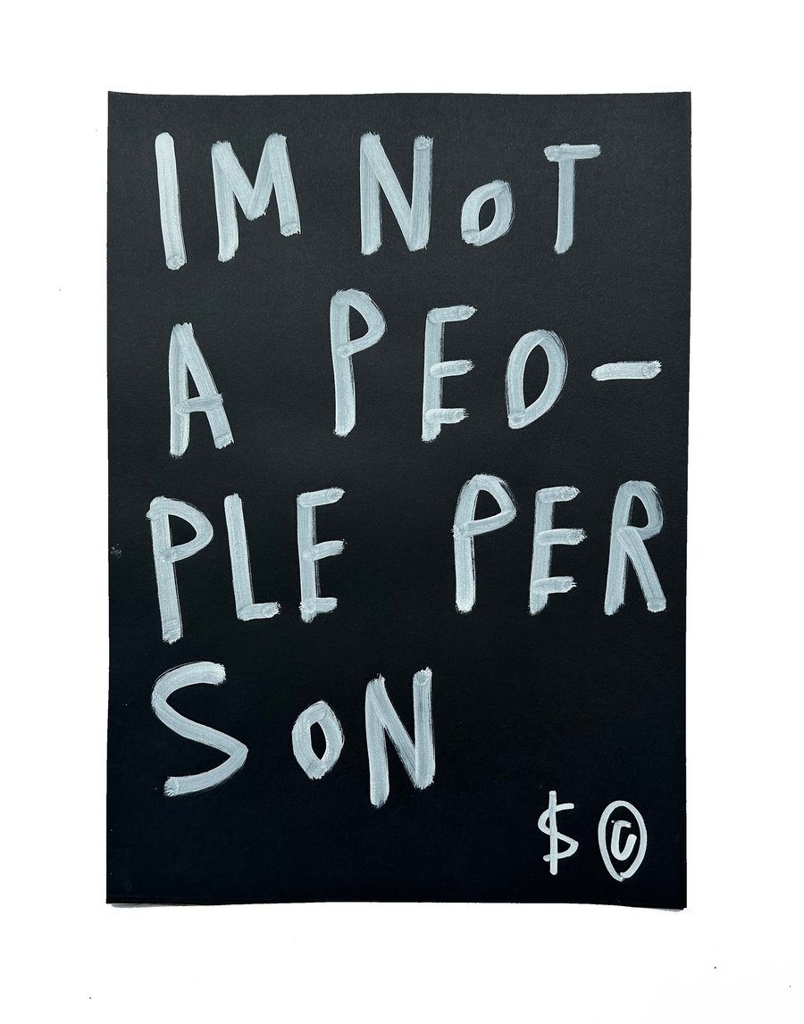 Image of 'I'm not a people person' by SKELETON CARDBOARD