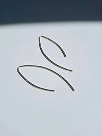 Image 1 of Silver curbed earrings