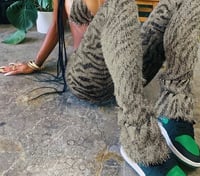 Cheetah fuzzy pants 