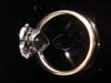 Victorian 15ct silver old rose cut diamond peridot heart bow ring