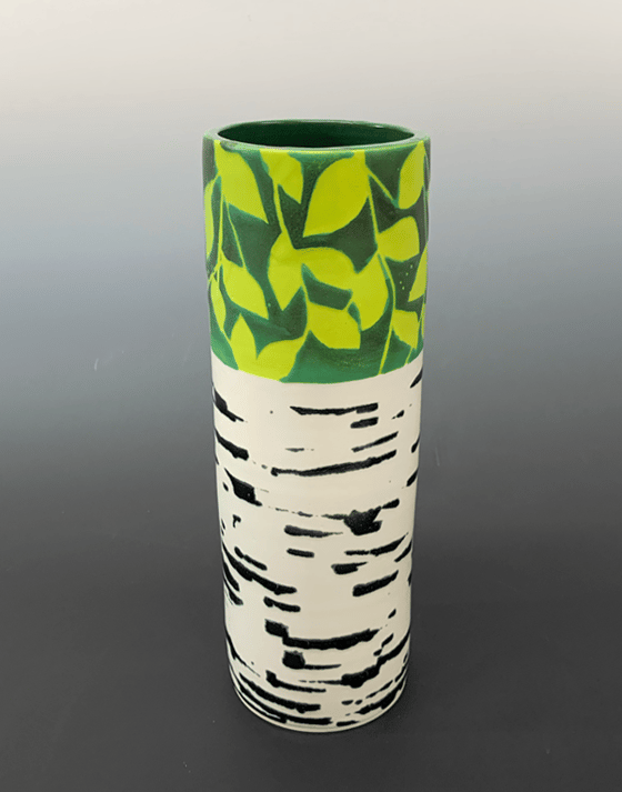 Image of Birch Tree Vase (10" height)