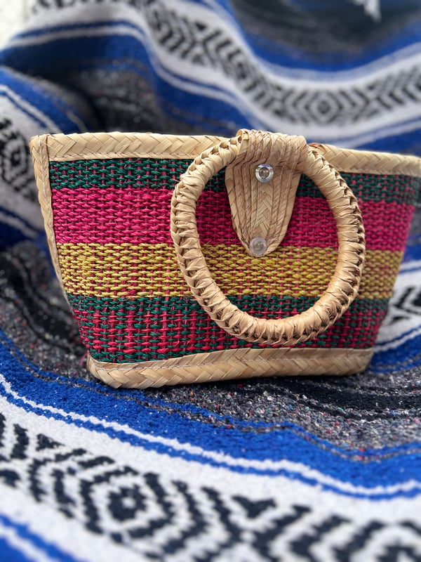 Image of Rainbow straw bag 