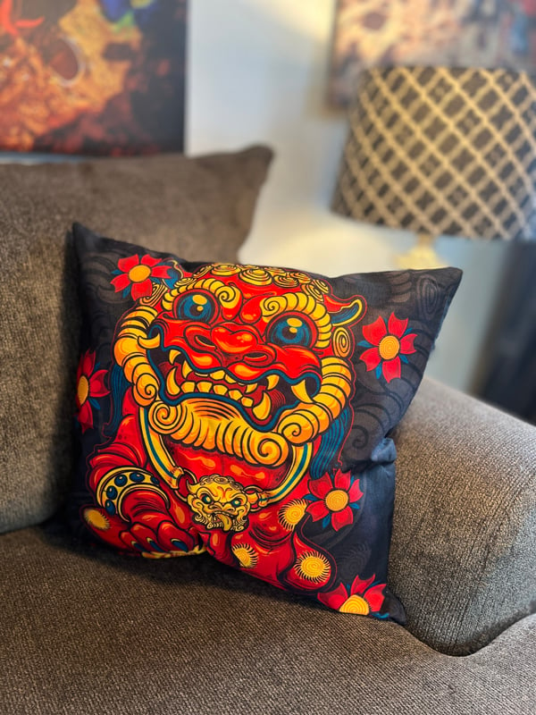 SLOWDOWN FOO DOG PILLOW COVER