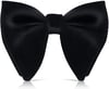 Personalised Black Droopy Velvet Bow Tie