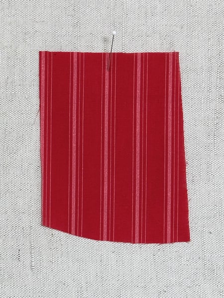 Image of Italiensk skjortestof - røde striber