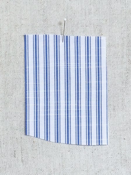 Image of Italiensk skjortestof - blå/hvide striber