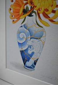 Image 2 of Kintsugi Tiger Vase (Print)