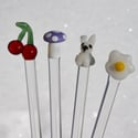 Borosilicate Glass Stir Stick with Design