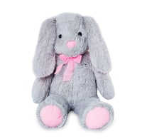 Image 1 of *NEW SIZE* JUMBO Bunny - Grey and Pink