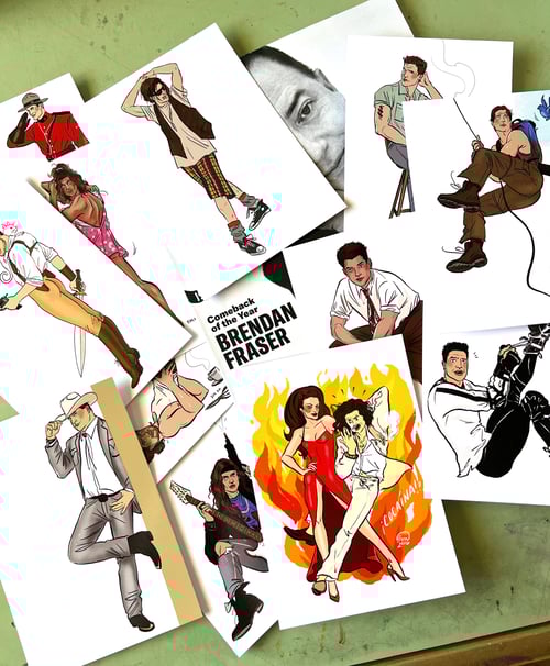 Image of Brendan Fraser Pin-up Postcard Pack
