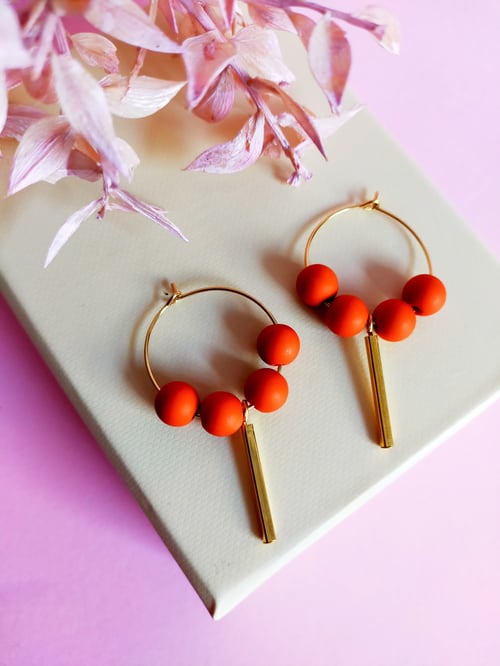 Image of Pendientes ARO GRANDE NAHLA - Teja