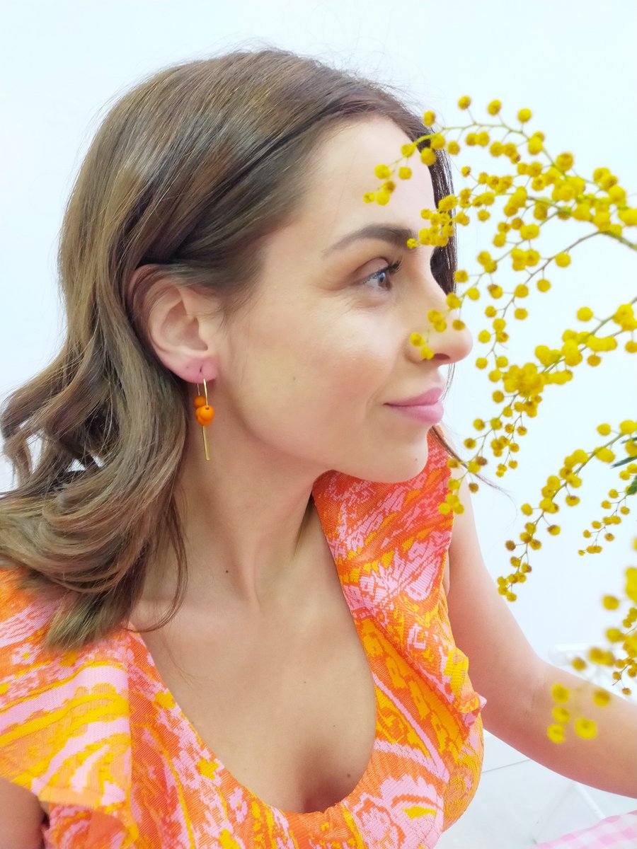 Image of Pendientes ARO GRANDE NAHLA - Teja