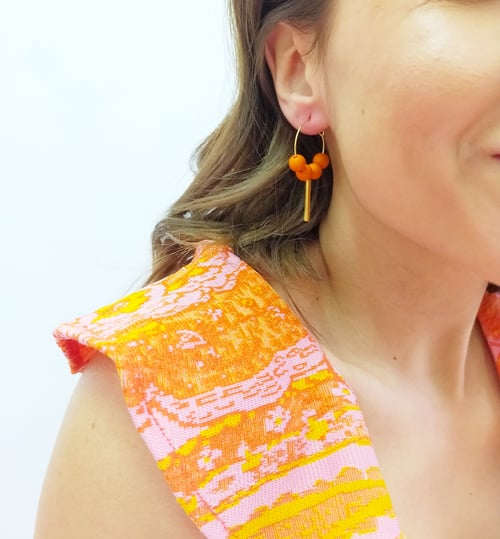 Image of Pendientes ARO GRANDE NAHLA - Teja