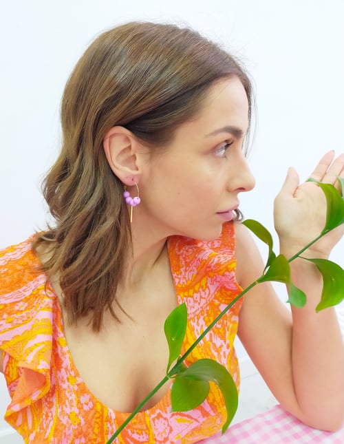 Image of Pendientes ARO GRANDE NAHLA - Orquídea