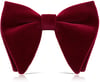 Personalised Red Droopy Velvet Bow Tie