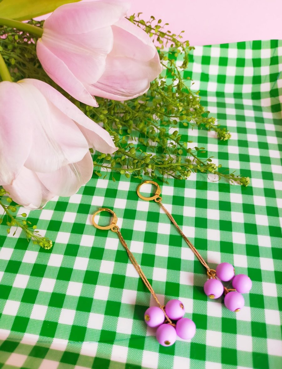 Image of Pendientes LARGOS NAHLA - Orquídea