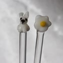 Borosilicate Glass Stir Stick with Design