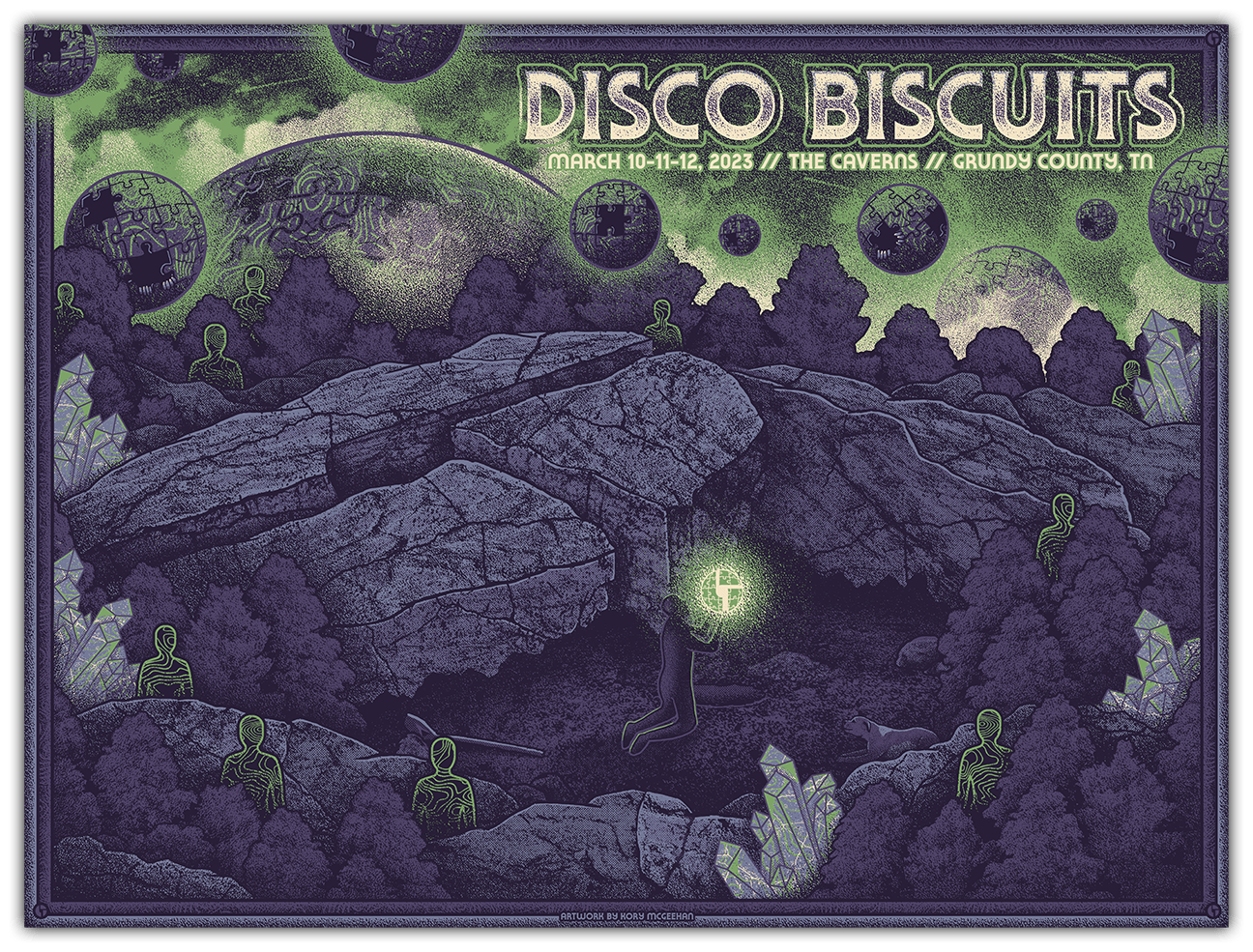 Disco Biscuits - Caverns 2023 - Event Poster - Paper