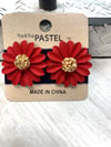 Daisy Flower earrings - Red