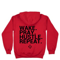 Image 5 of WAKE PRAY HUSTLE REPEAT HOODIE