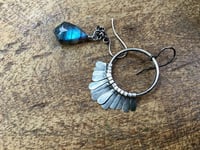 Image 2 of Asymmetrical Labradorite earrings 