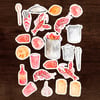 Watercolor Crawfish Boil Stickers (24 Pack)
