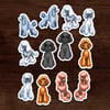 Watercolor Poodle Stickers (12 Pack)