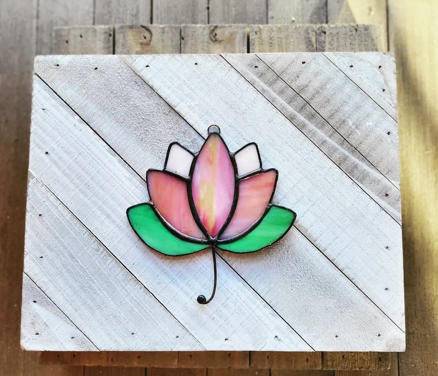 Image of Lotus Flower-stained glass