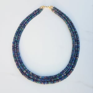 Dark Opal 14k Gold Necklace